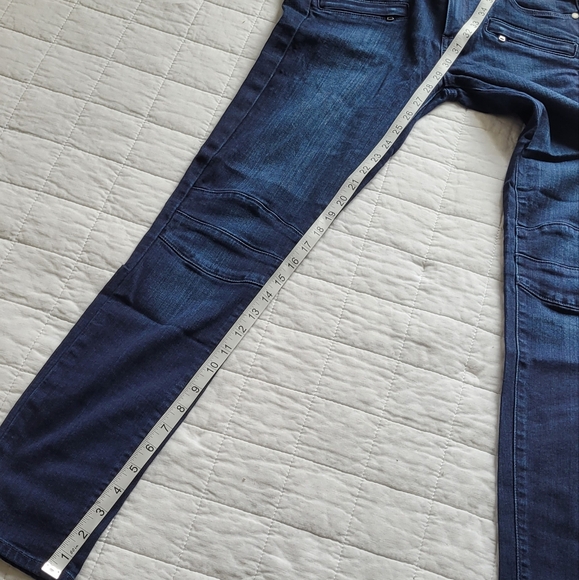 Paige Midlake No Whiskers stretchy cigarette jean zipper pocket DNM521 Sz 28 - Picture 13 of 13